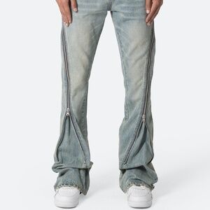mnml D519 Zipper Flare Denim - Vintage Blue Size 38Vintage Blue / 38